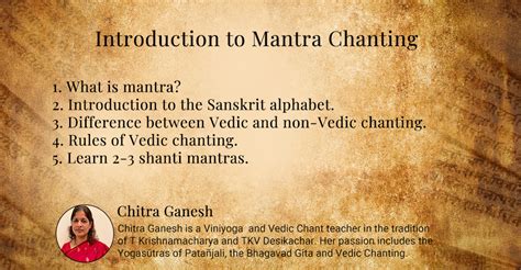 Introduction to Mantra Chanting