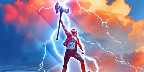 Thor Wields Stormbreaker In First Love & Thunder Movie Poster