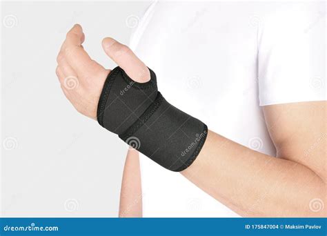 Elastic Wrist Bandage. Orthopedic Medical Fitness Hand Bandage Stock ...