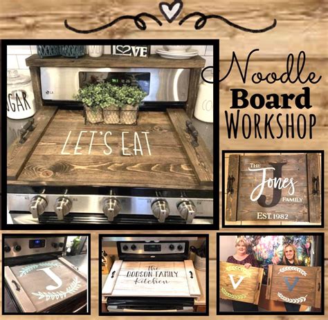 Custom Farmhouse Noodle Board Stove Cover Generations Boutique