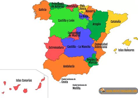 Comunidades Autónomas De España: Cuantas Hay, Listado y Mapa - Proyecto
