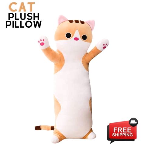 Long Cotton Cute Cat Doll Plush Toy Soft Stuffed Sleeping Pillow