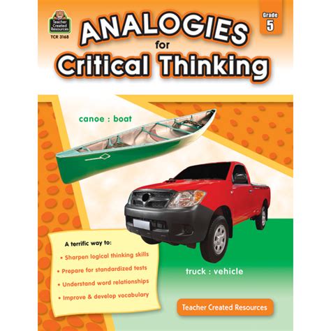 Analogies For Critical Thinking Grade 5 Tcr3168 Teacher Created Resources