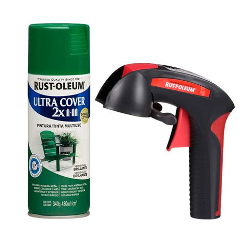 Aerosol Rust Oleum Ultra Cover Verde 430ml Pistola Spray Vultec