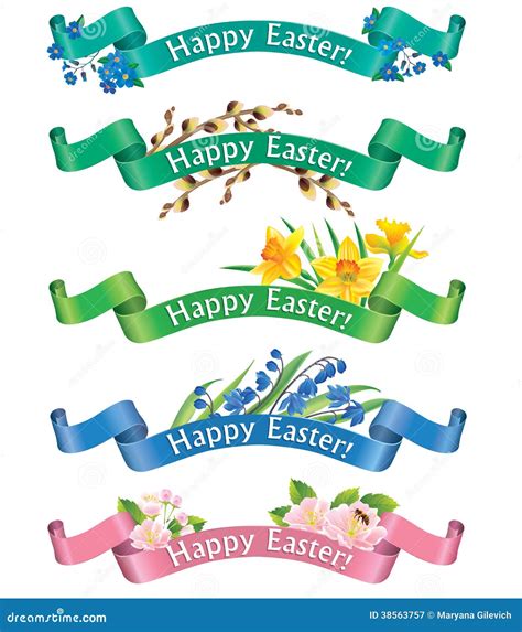 Happy Easter Banners Royalty Free Stock Photography - Image: 38563757