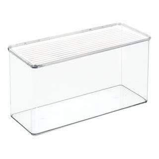 InterDesign 67630 Clear Kitchen Binz Stackable Storage Box With Lid