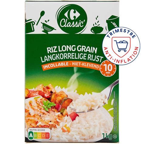 Riz Long Grain Incollable Min Carrefour Classic La Boite D Kg