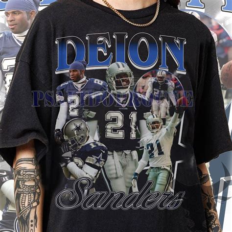 Vintage 90s Graphic Style Deion Sanders T Shirt Deion Sanders Etsy