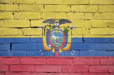 Ecuador flag is painted onto an old brick wall 13284486 Stock Photo at Vecteezy