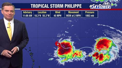 Tropical Storms Philippe And Rina Spin In Atlantic Youtube