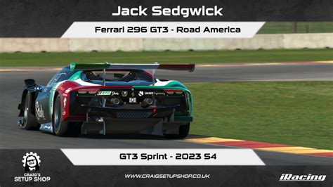 Iracing S Ferrari Gt Gt Sprint Road America Jak