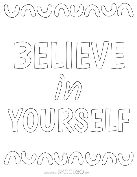 Believe In Yourself Free Classroom Poster Skoolgo