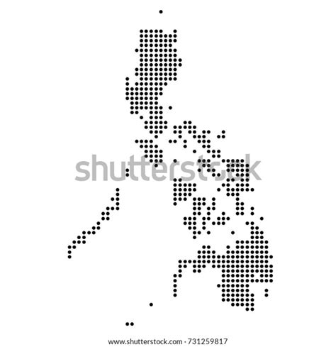 Dotted Map Philippines Stock Vector Royalty Free 731259817