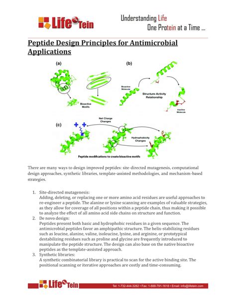 (PDF) Peptide Design Principles for Antimicrobial Applications