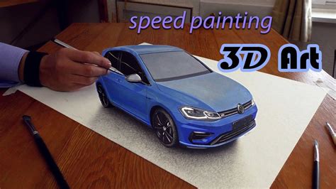 Vw Golf Facelift Gemalt In L Als D Optische T Uschung Youtube