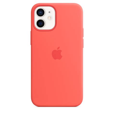 Iphone 12 Mini Silicone Case With Magsafe Pink Citrus Mhkp3za A