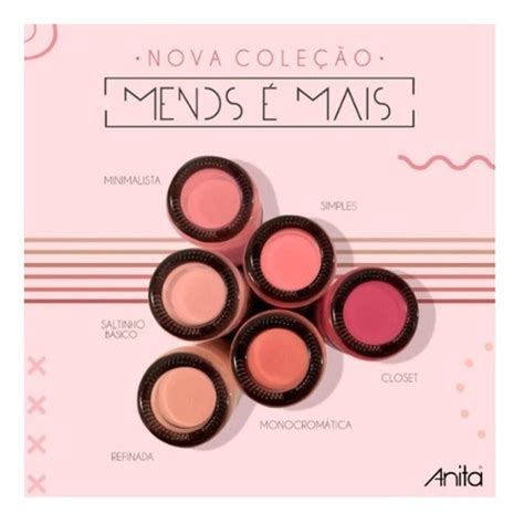 Kit Esmalte Anita Nude Coleção Menos É Mais Kit C 6 Cores