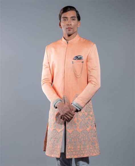 Neon Embroidered Sherwani More Mischief