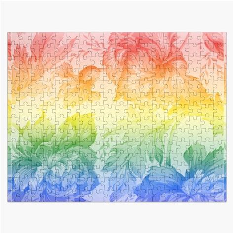 Gay Flag Subtle Floral Jigsaw Puzzle For Sale By Gedwolcraeft Gay Flag Art Prints Jigsaw