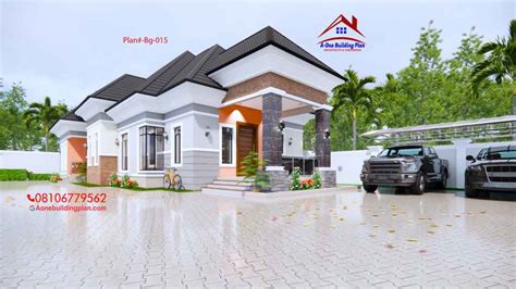 simple 4 bedroom bungalow architectural design - A-ONE BUILDING PLAN