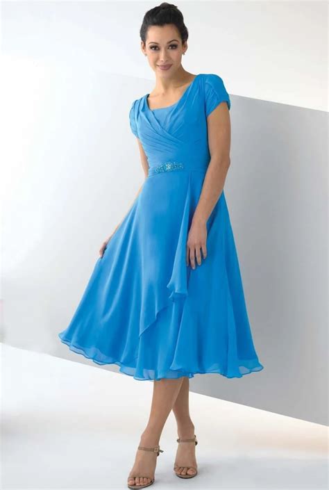 Mother Of The Bride Pant Suits Groom Dress For Chiffon Tea Length