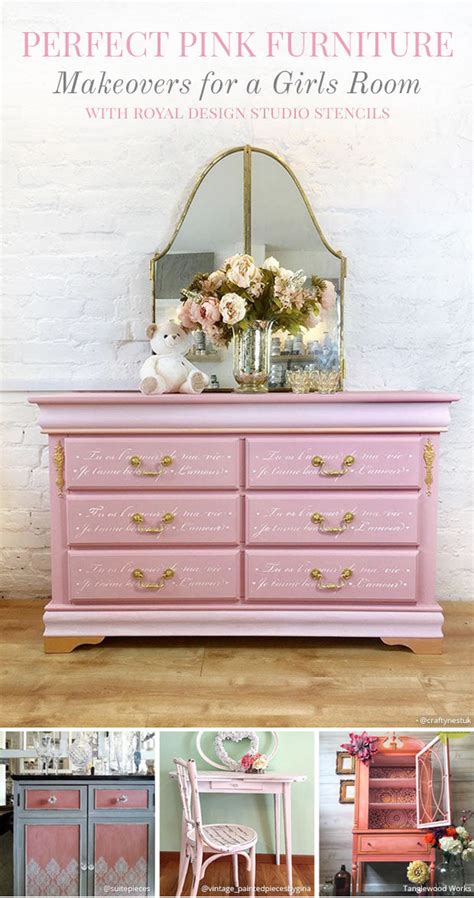 Perfect Pink Furniture Makeovers for a Girls Room