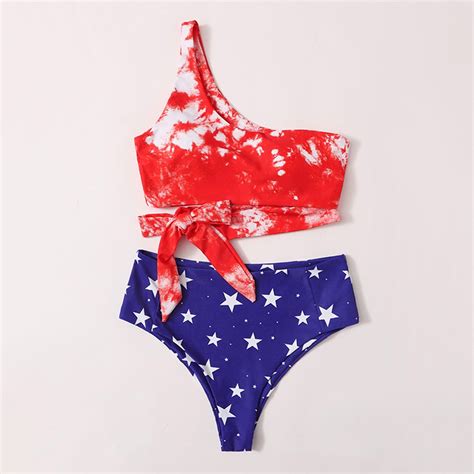 High Waisted Bikini Border New European And American Solid Color Bikini