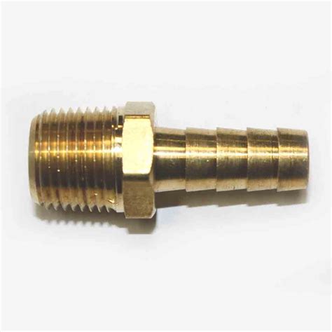 Interstate Pneumatics Fm66 Brass Hose Barb Fitting Connector 3 8