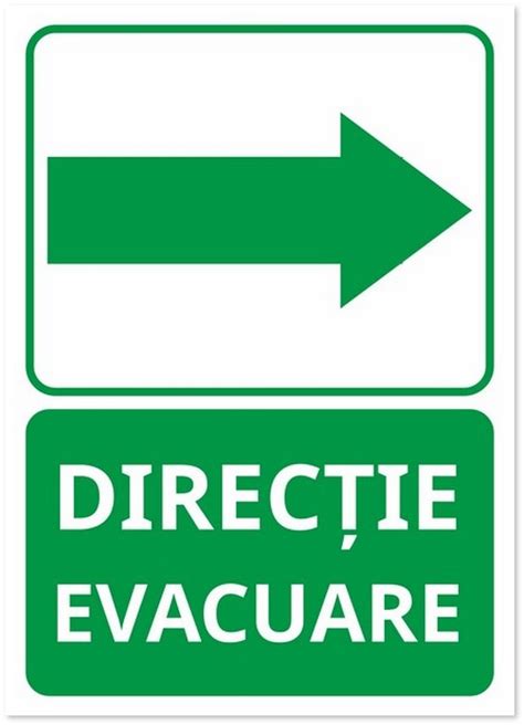 Indicator Directie De Evacuare Dreapta 148x210mm BNB