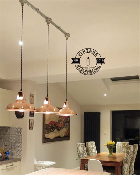 The Cawston 3 X Copper Drop Light Breakfast Bar Lighting Drop Lights Kitchen Drop Lights