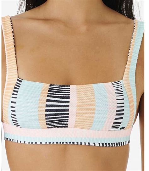 Rip Curl Ripple Effect Crop Bikini Top Owsw Bunt Ab