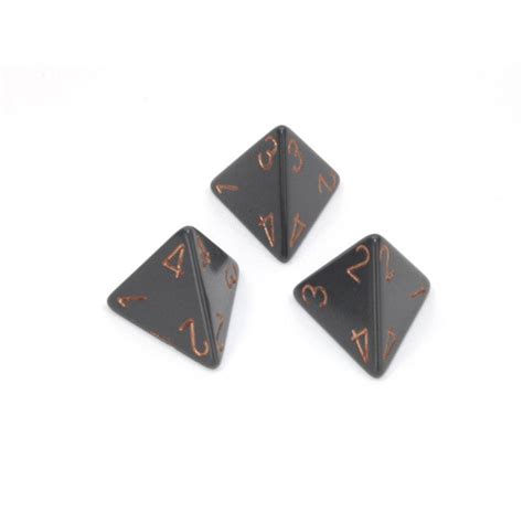 Buy Chessex D4 Dice Opaque Polyhedral Dark Greycopper D4 Mydeal