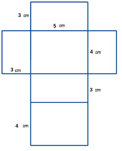 Draw a net of cuboid with dimensions of 5cm x 4 cn x 3cm - Maths - Visualising Solid Shapes ...