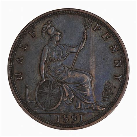 Coin Halfpenny Queen Victoria Great Britain