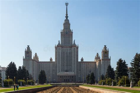 View Of The Main Building Of The Moscow State University Moscow