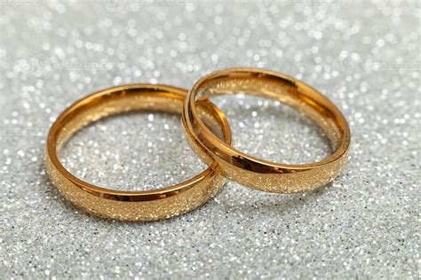 Will You Marry Me Two Golden Wedding Rings On Silver Glitter