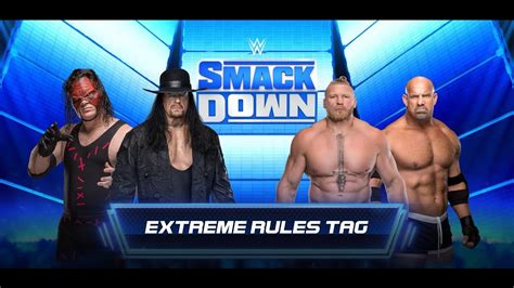 WWE 2K22 Extreme Rules Tag Match Undertaker And Kane VS Goldberg And