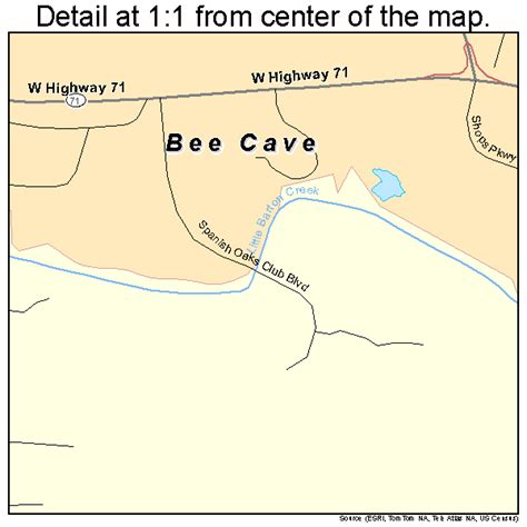 Bee Cave Texas Street Map 4807156