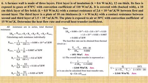 Heat Transfer Steady State Heat Conduction Numericals Part2 Ppt