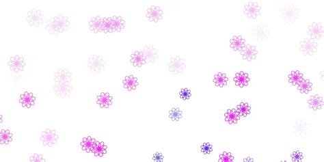 Light Purple Pink Vector Doodle Template With Flowers 2394496 Vector