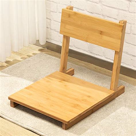 Abocofur Bamboo Portable Floor Chair Japanese Style Legless Tatami