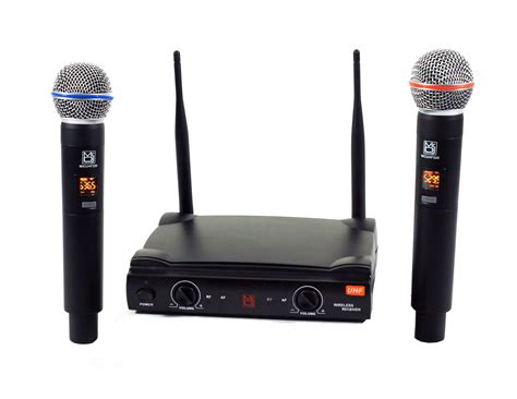 Mr. Dj MIC-UHF200 Professional Wireless Microphone System Kit with 2 ...