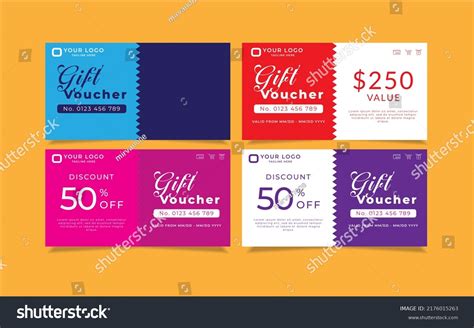 T Card Coupon Template Vector Eps10 เวกเตอร์สต็อก ปลอดค่าลิขสิทธิ์