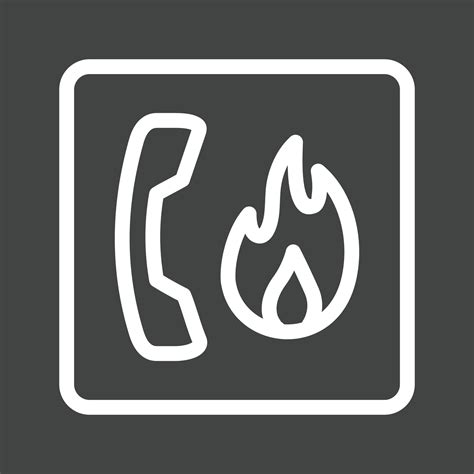 Fire Emergency Line Inverted Icon 11917690 Vector Art at Vecteezy