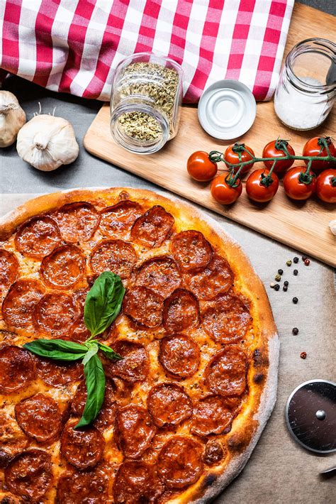 Pizza Salami Vertical Free Stock Photo Picjumbo