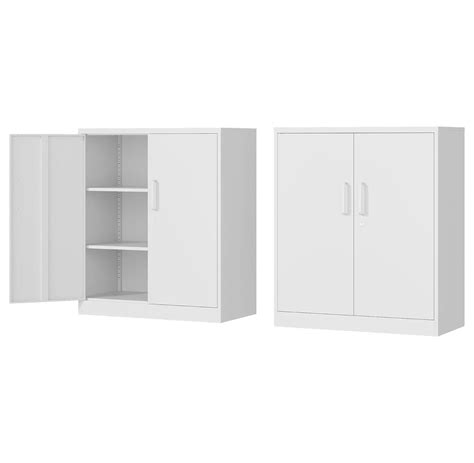 Metal Storage Cabinet-36” Tall Steel File Cabinets with Lockable Doors ...