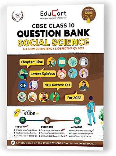 Educart CBSE Social Science Class 10 Question Bank For 2022 Exam With