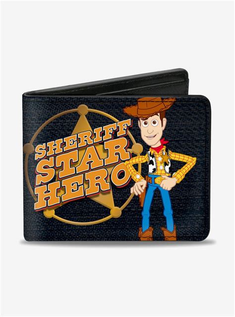 Disney Pixar Toy Story Woody Sheriff Star Badge Bifold Wallet | Woody ...