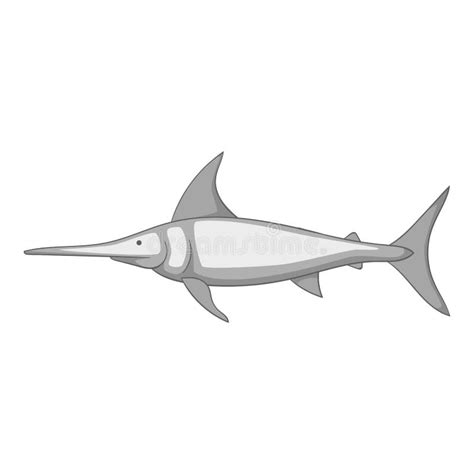 Icono De Los Peces Espadas Ejemplo Aislado Del Vector Del Icono De Los