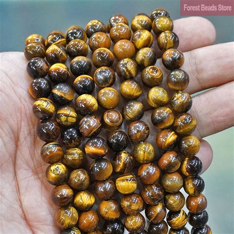 Wholesale Brown Gold Tiger Eye Agates Beads Natural Stone Round Beads